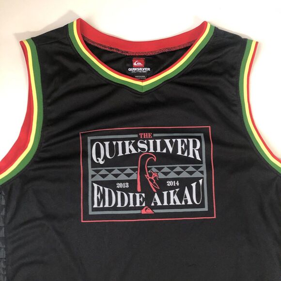 Quiksilver Mens Hawaii 2013-14 Sleeveless Jersey Eddie Aikau Rasta Reggae XXL - Picture 12 of 16